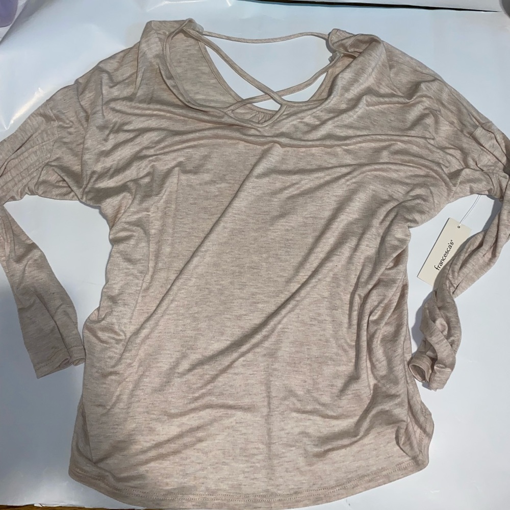 Francesca’s long sleeve shirt women’s small new with tag NEVER WORN